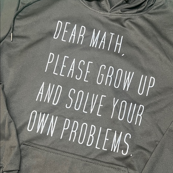Men's Black Graphic Hoodie with Math Quote - Picture 4 of 5
